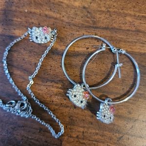 Hello kitty jewelry set